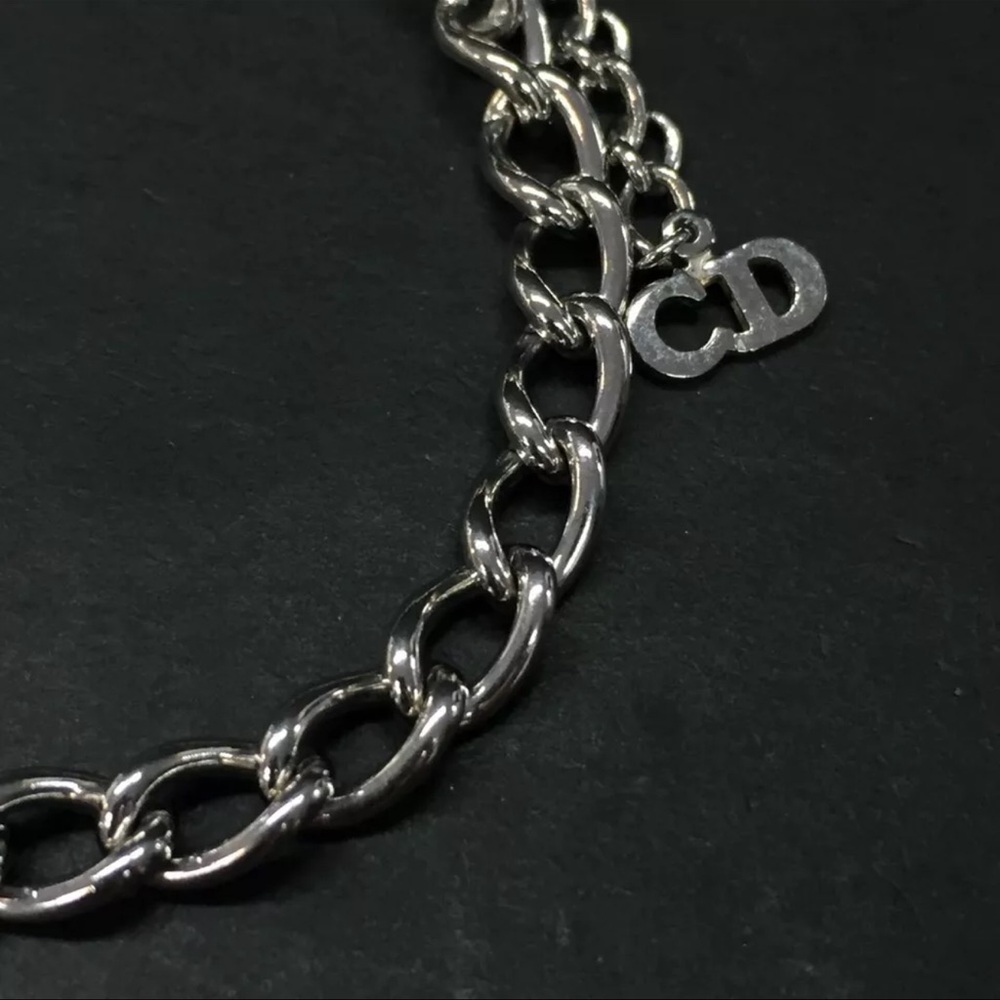 AUTH Christian Dior CD Logo Silver Bracelet - Picture 4 of 6